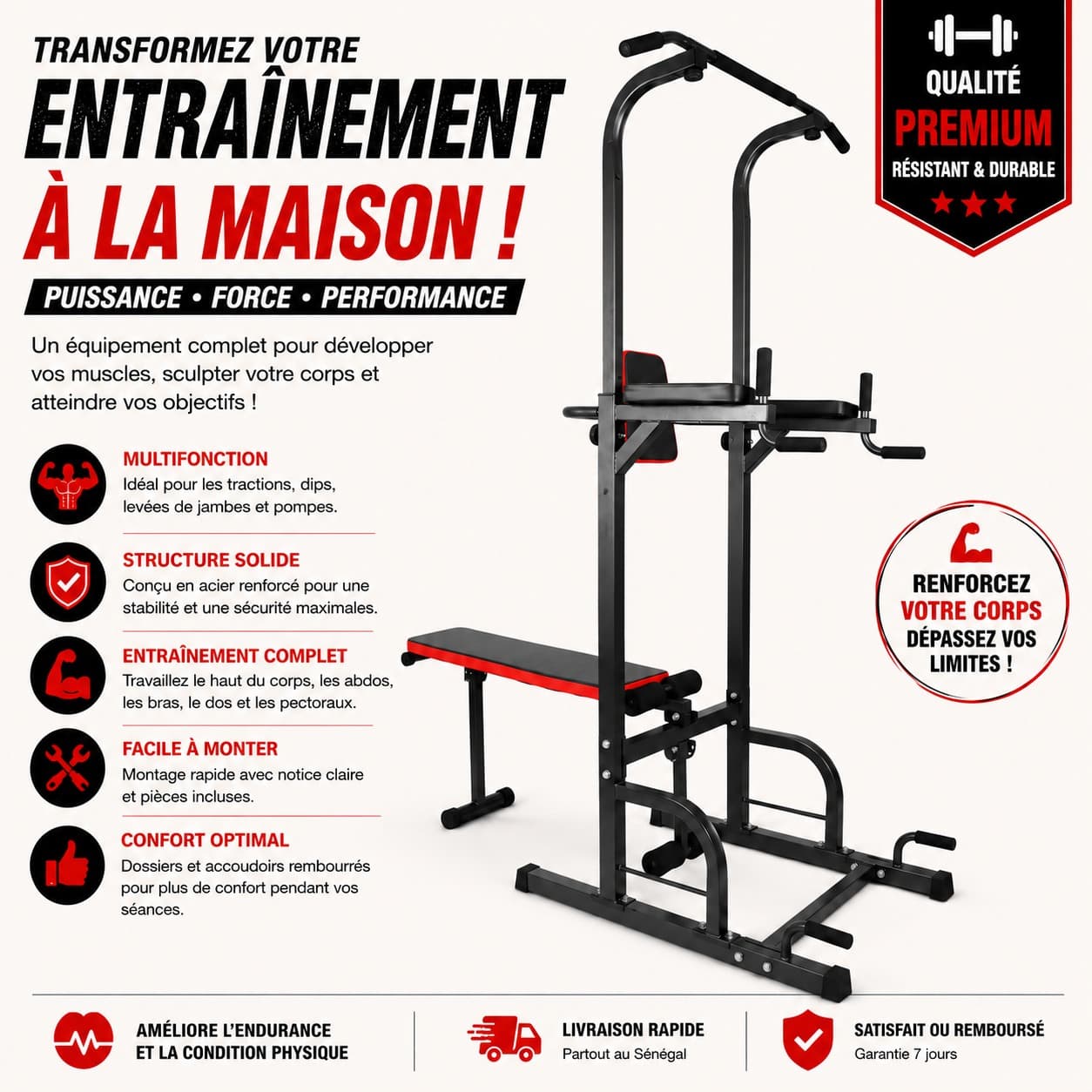 Equipement complet Barre fixe