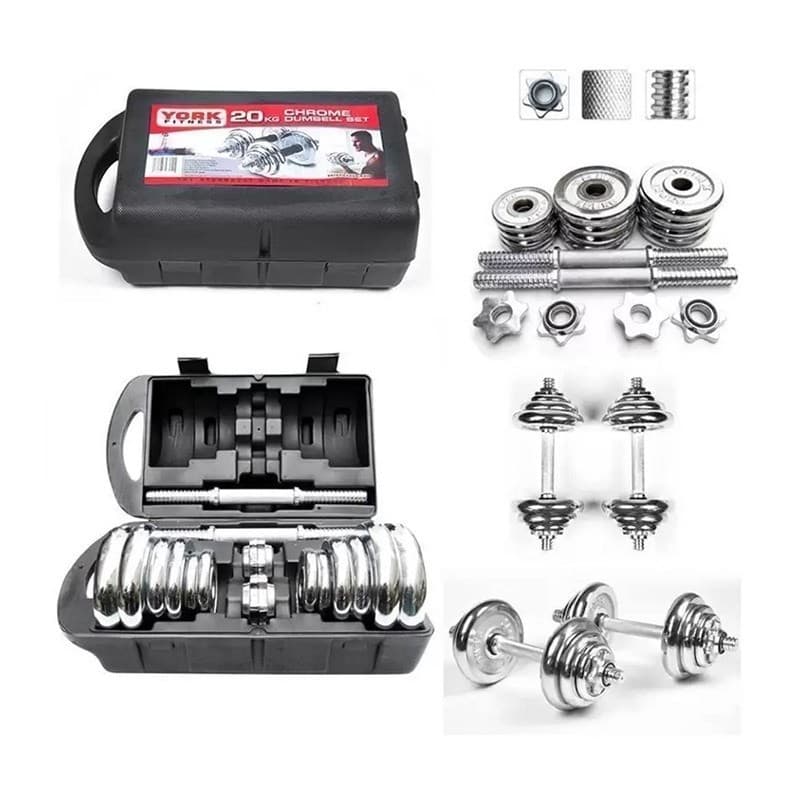 Ensemble d'haltères Chrome 20KG