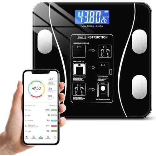 Balance connectée intelligente – Analyse corporelle & suivi sur smartphone